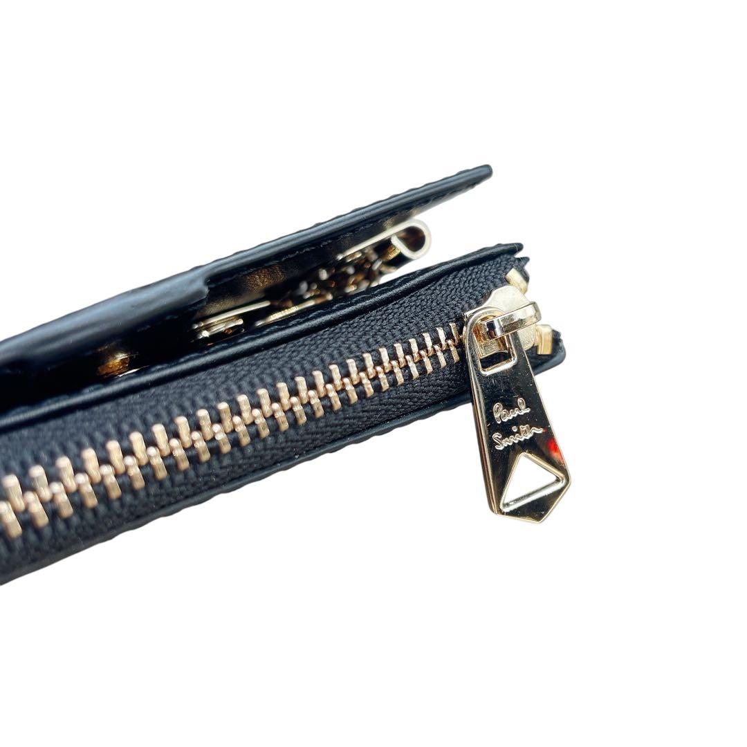 【極美品】ポールスミス　レザー　ケース　キーケース　財布　黒　ラビット