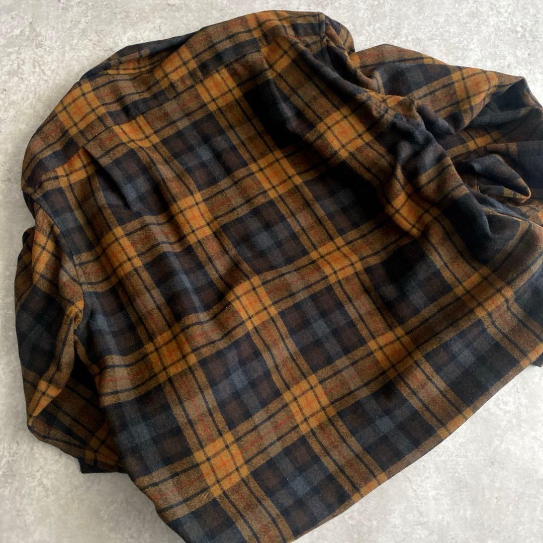 ド渋 60s 70s ペンドルトン ウール オンブレ ボードシャツ USA製 L