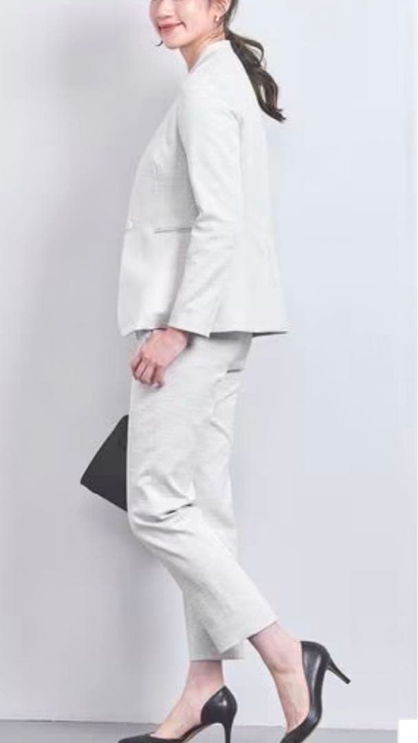 未使用⭐︎UNITED ARROWS 現行品 スラブ ノーカラー パンツスーツ