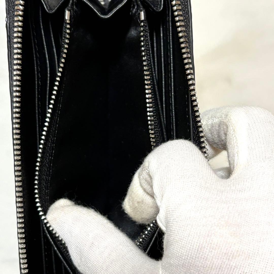 【新品】クロコダイル 長財布 ラウンドファスナー 紫 未使用品