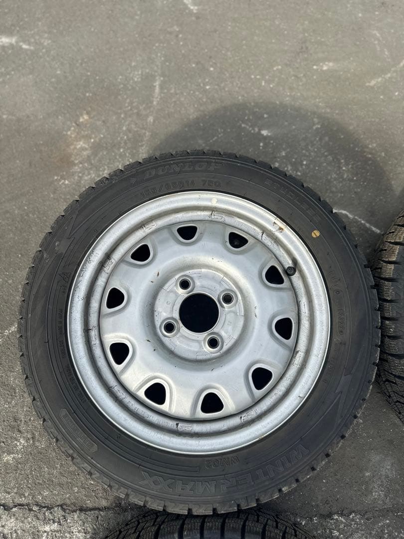 ホイール　スタッドレスタイヤ　付き　4本セット　155/65R14 ダンロップ