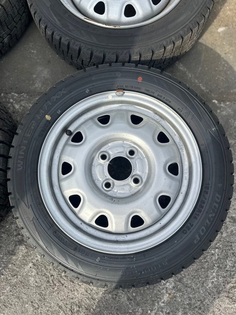 ホイール　スタッドレスタイヤ　付き　4本セット　155/65R14 ダンロップ