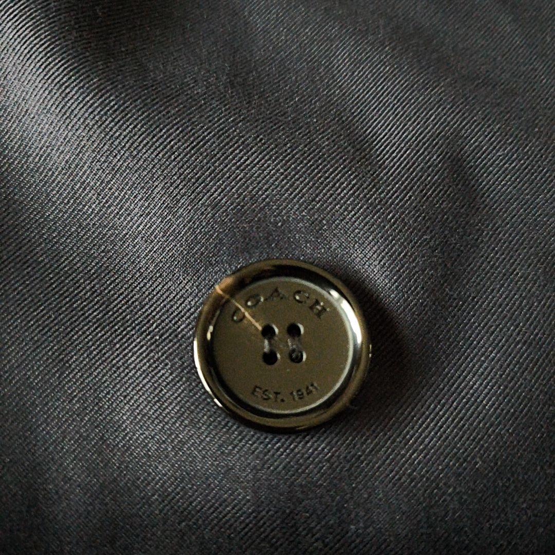 美品✨COACH ショートトレンチコート ダブルブレスト ベルト付 ネイビーM