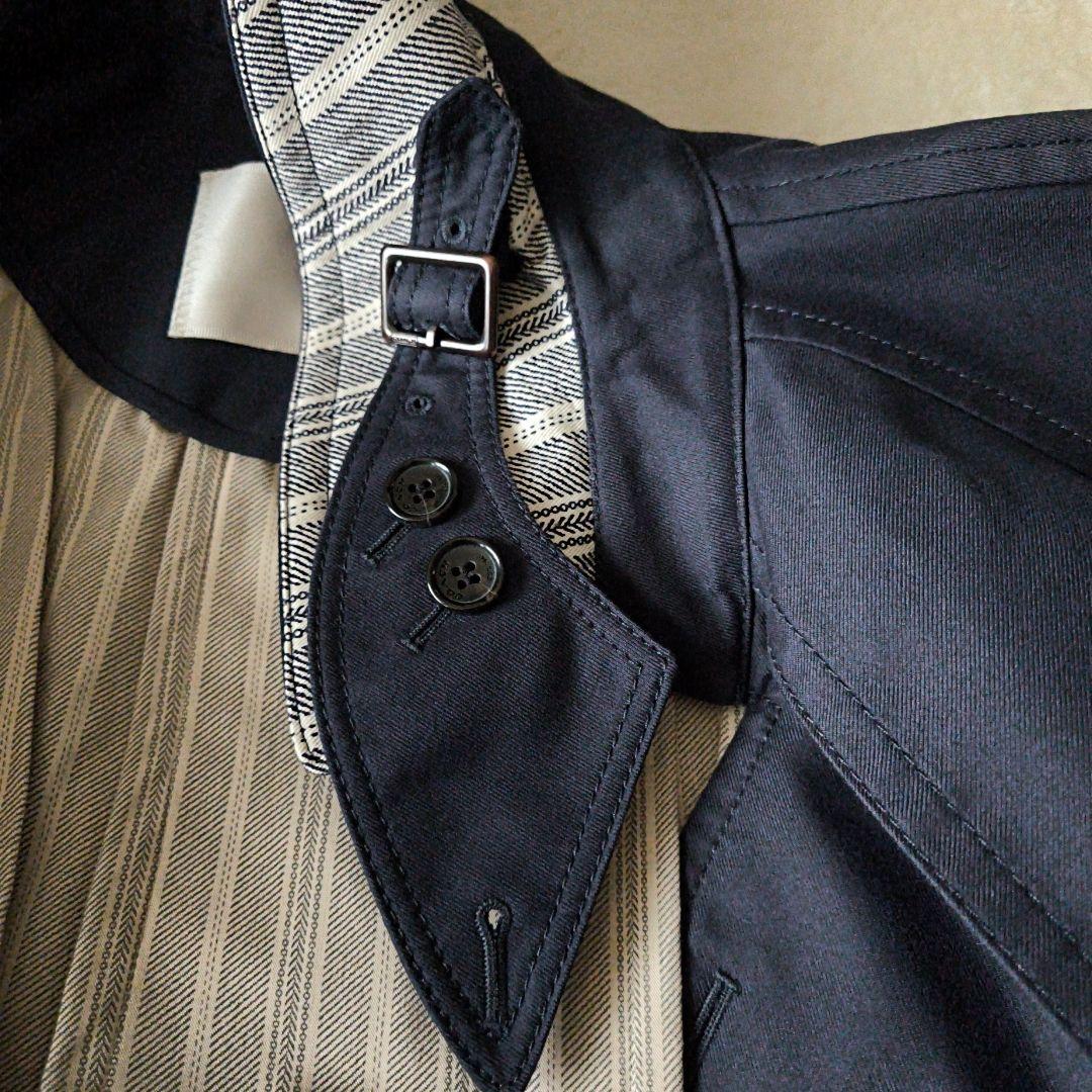 美品✨COACH ショートトレンチコート ダブルブレスト ベルト付 ネイビーM