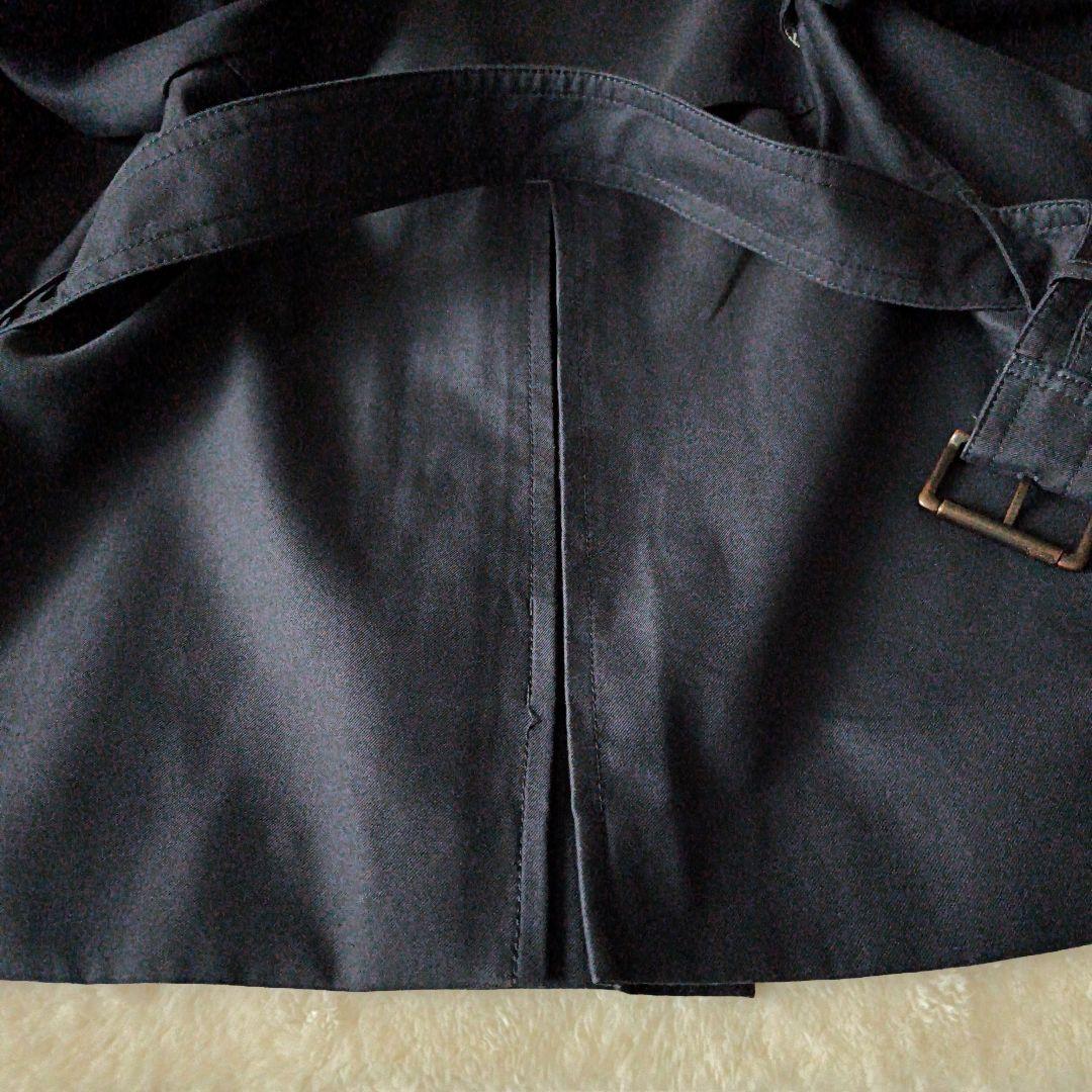 美品✨COACH ショートトレンチコート ダブルブレスト ベルト付 ネイビーM