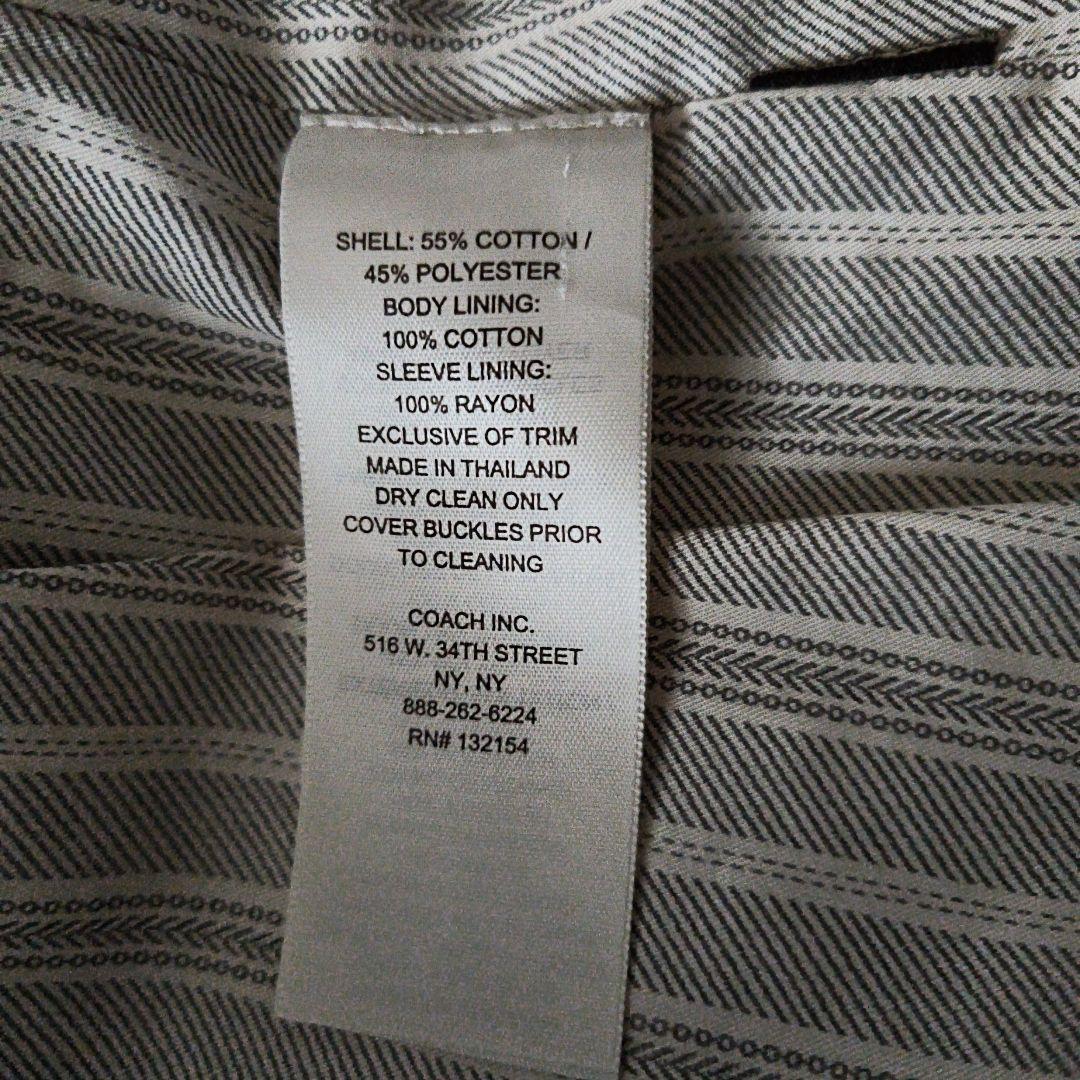 美品✨COACH ショートトレンチコート ダブルブレスト ベルト付 ネイビーM