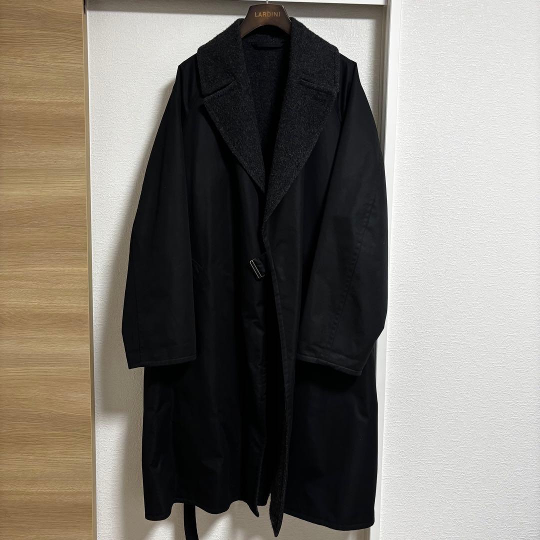 【名作】COMOLI コモリ ウールナッピングタイロッケンコート ブラック 2