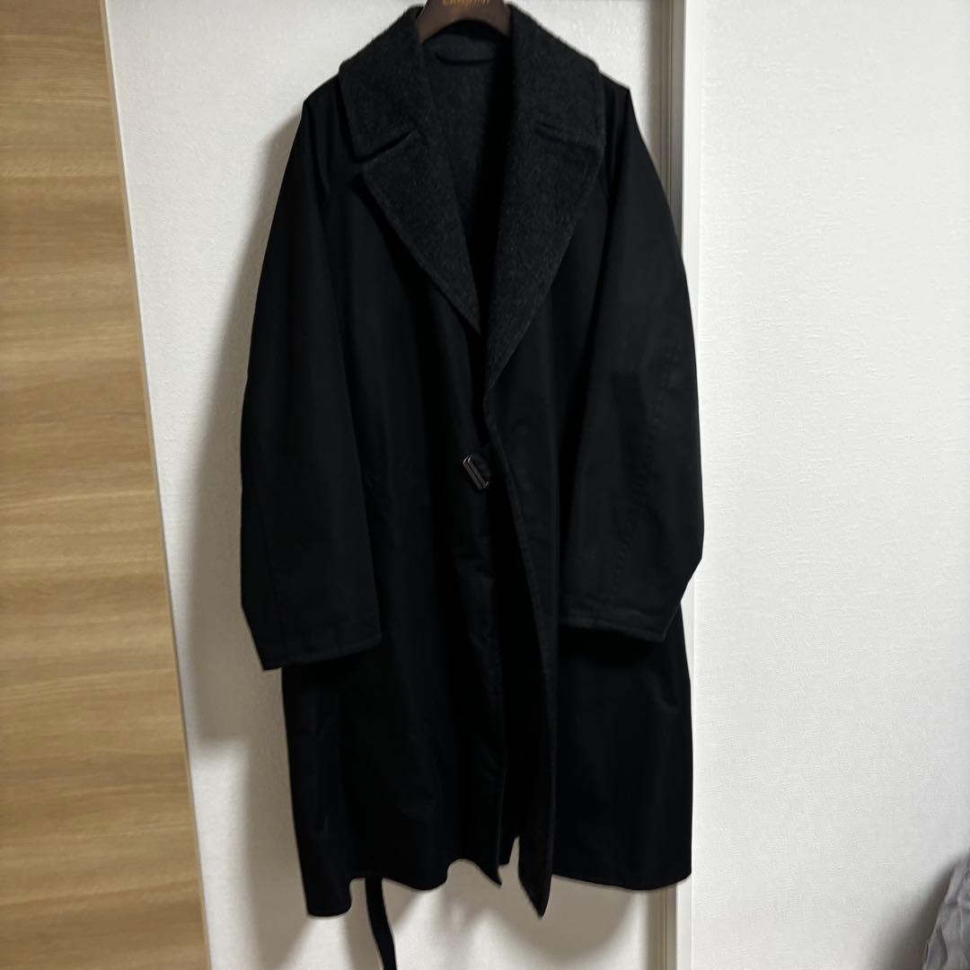 【名作】COMOLI コモリ ウールナッピングタイロッケンコート ブラック 2