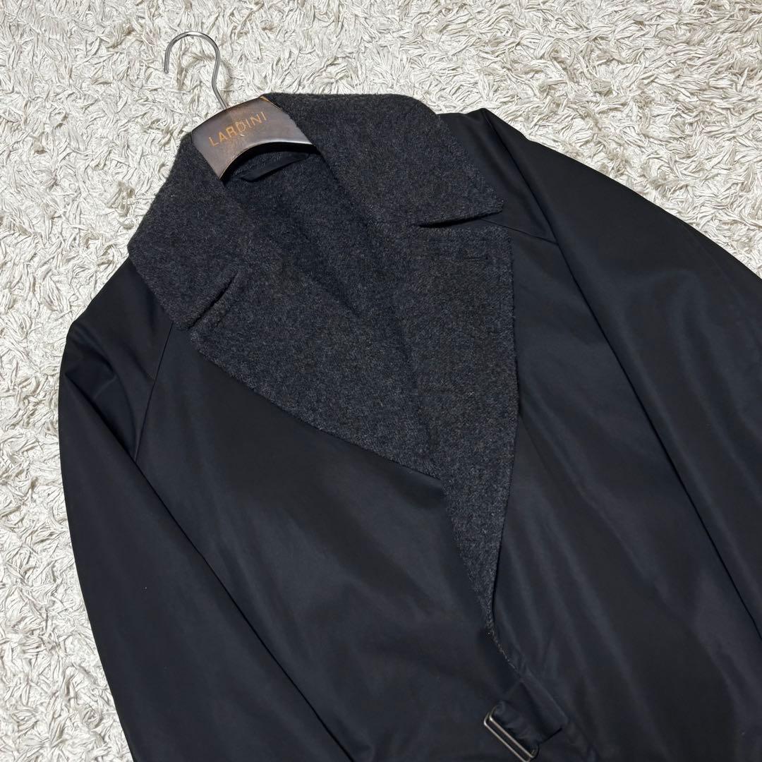 【名作】COMOLI コモリ ウールナッピングタイロッケンコート ブラック 2