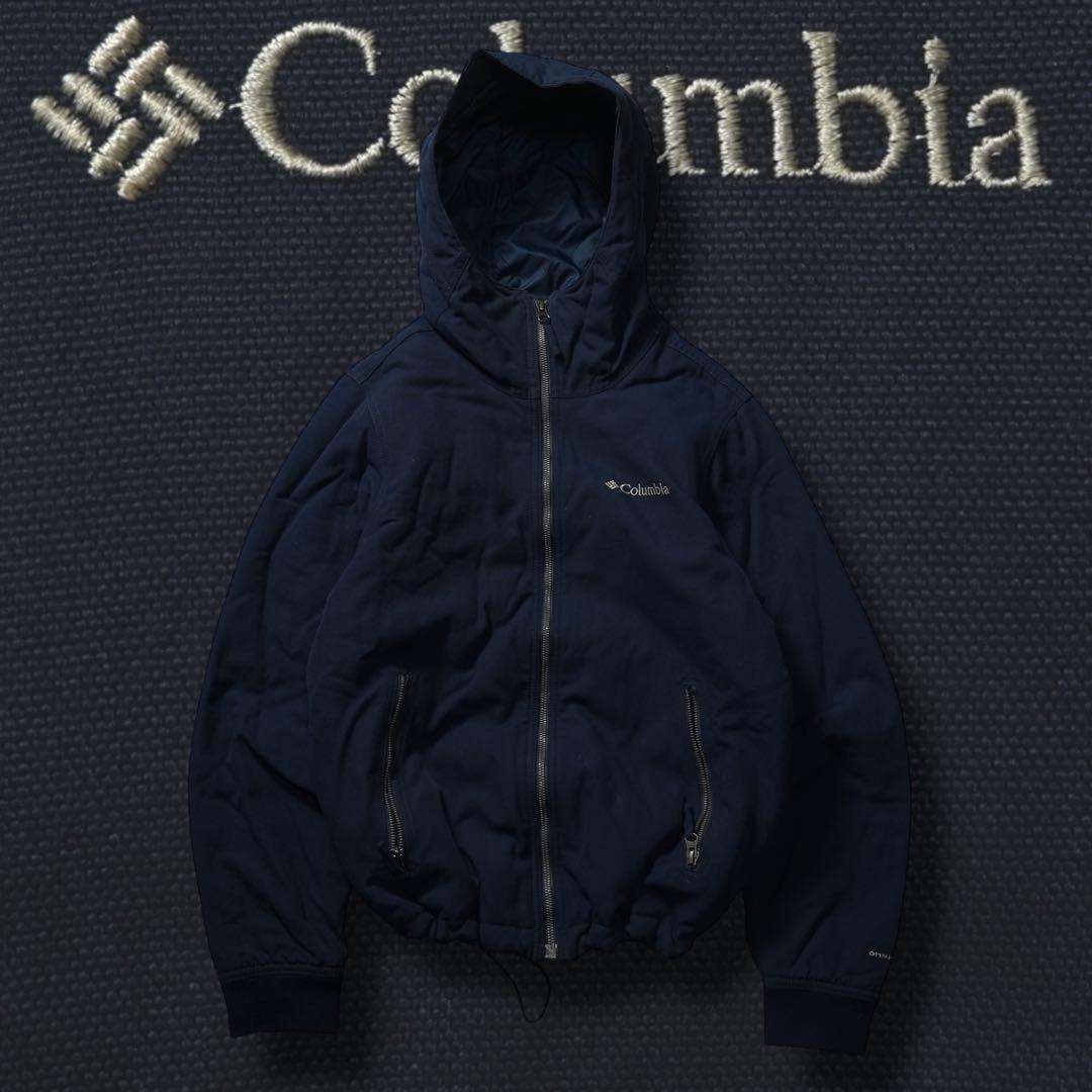 y2k Columbia パフシェルジャケット ネイビー 短丈 テック系