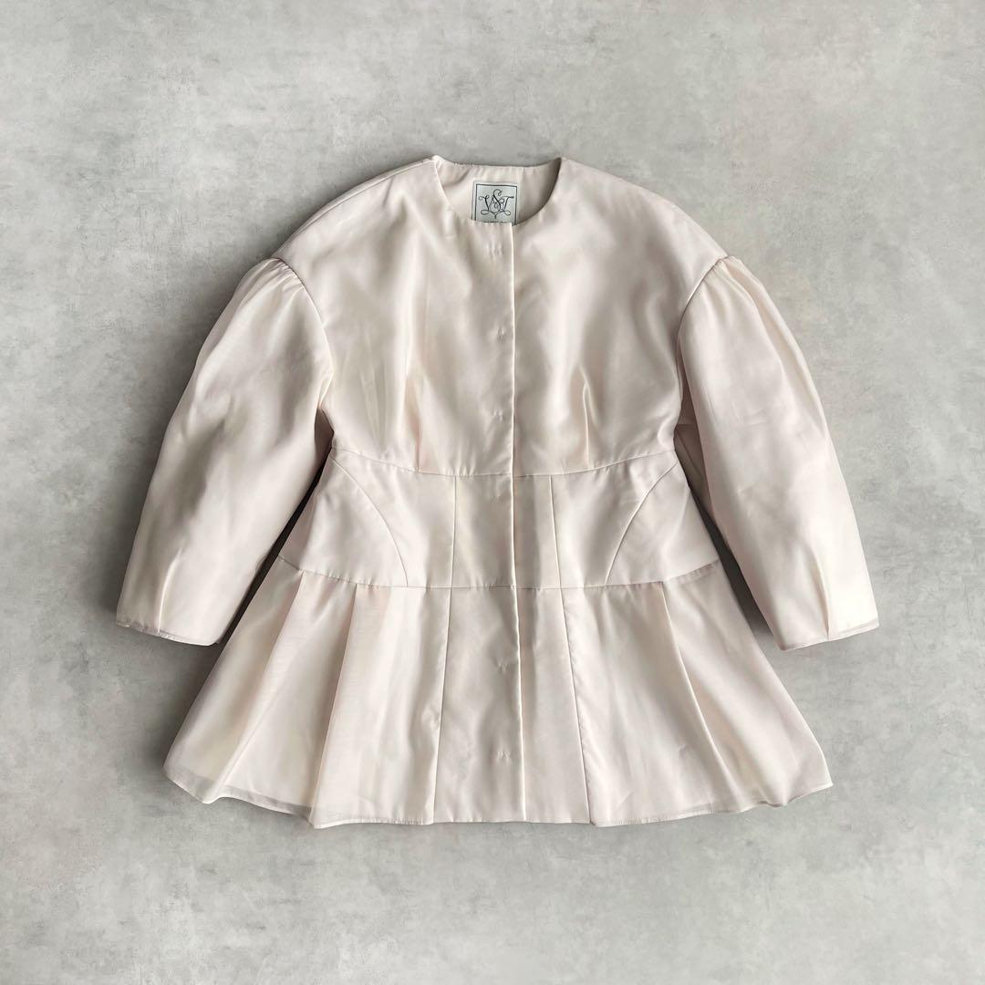 セブンテンバイミホカワヒト　シアーオーガンジーコート　ライトピンク　XS