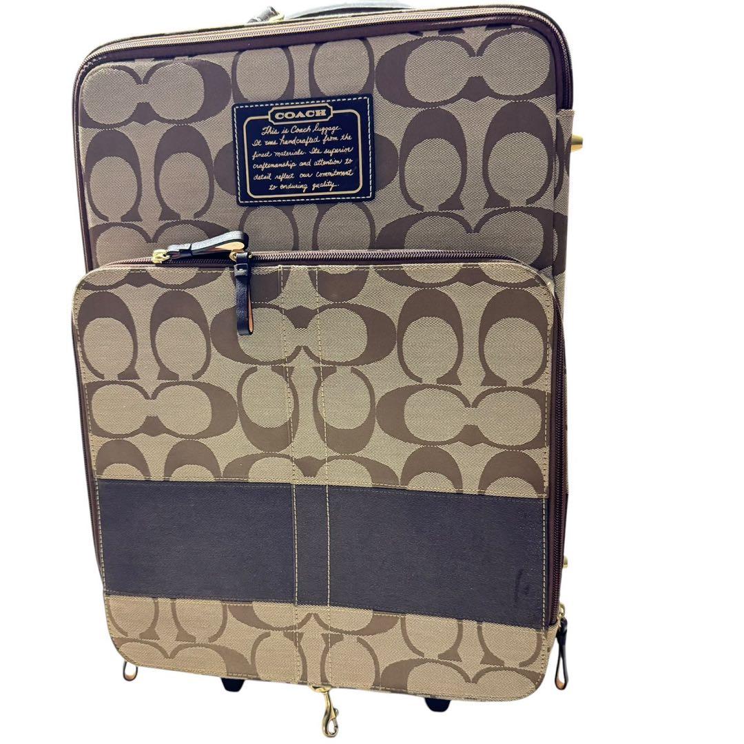 COACH コーチ F77020シグネチャー キャンバス レザー　キャリーケース