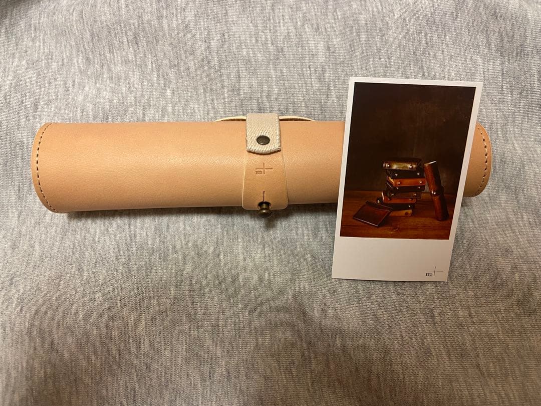 m-piu エムピウ　rotolo SUEDE ペンケース　ヌメ革