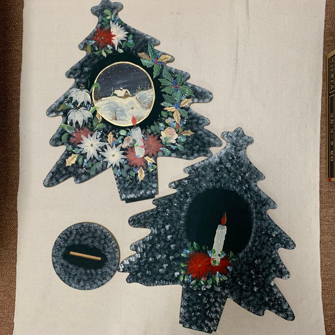 クリスマスボード　クリスマスツリー ハンドメイド　 アッセンドルフト