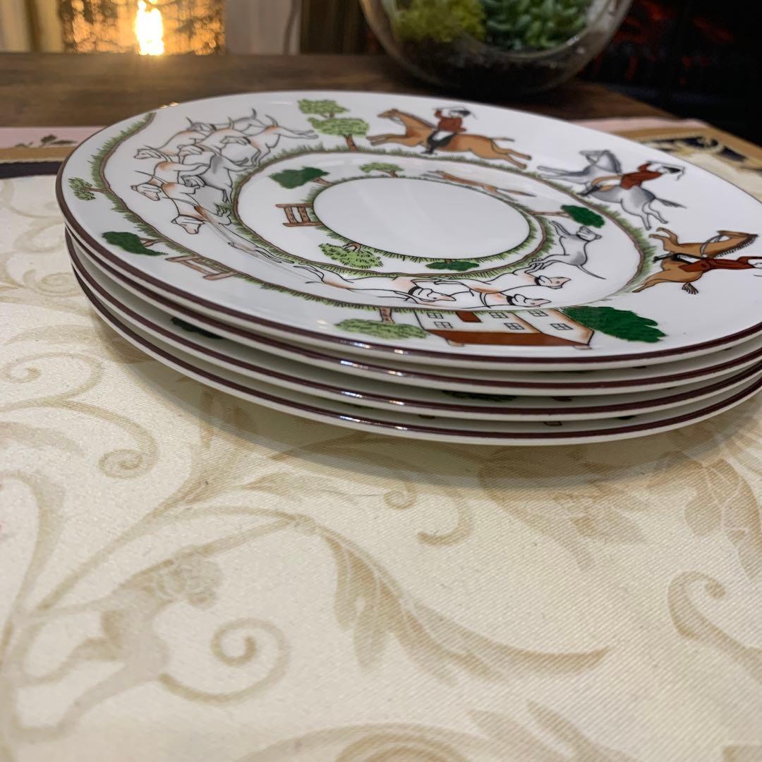 未使用　ウェッジウッド ハンティングシーン　17.5cmケーキプレート