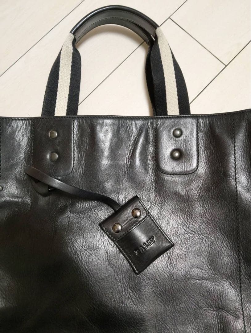 バリー　BALLY　 黒 レザー トートバッグ