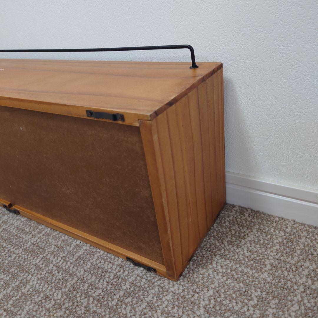 鷹翔工芸 シェルフ ウォールシェルフ 壁掛け棚 2段 金属ハンドル付き