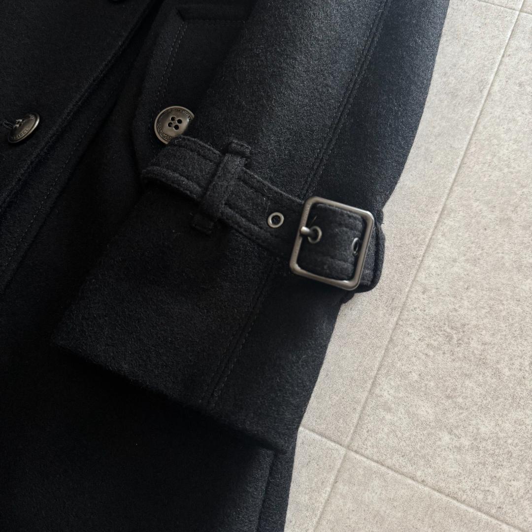 バーバリーブルーレーベル　タグ付　 ロングコート　ケープ付き　2way　黒　38