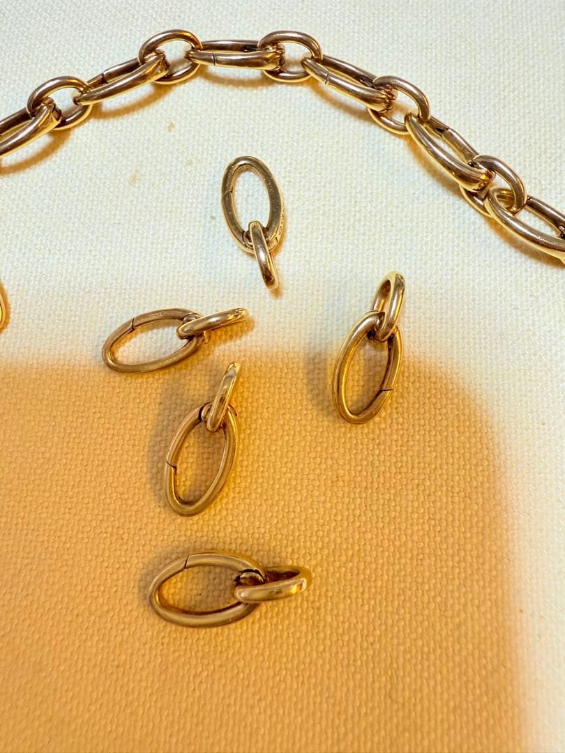 18金製　ティファニー　リンクチェーンブレスレット　ユニセックス