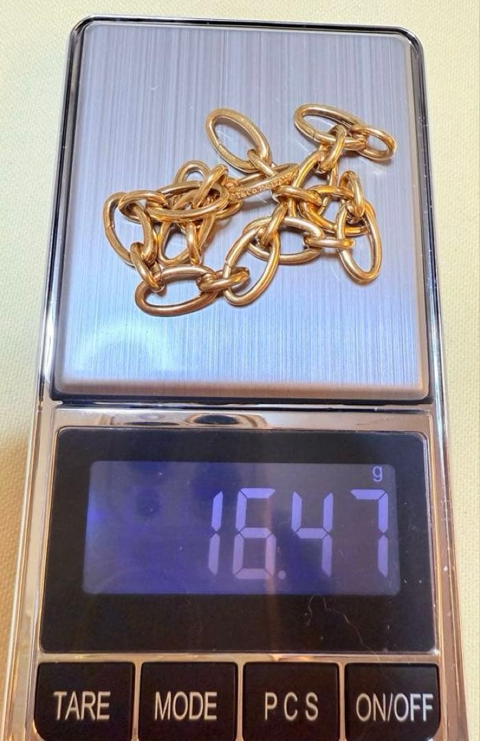 18金製　ティファニー　リンクチェーンブレスレット　ユニセックス