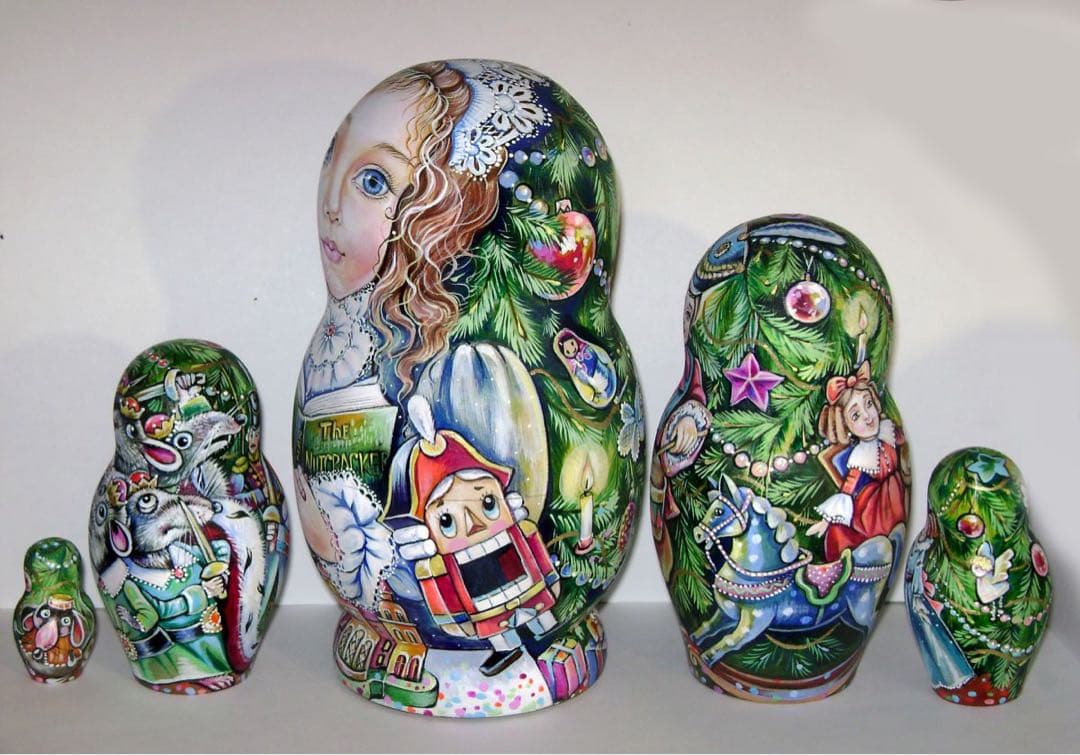 ロシア雑貨☆くるみ割り人形 マトリョーシカNutcrackerミラ作