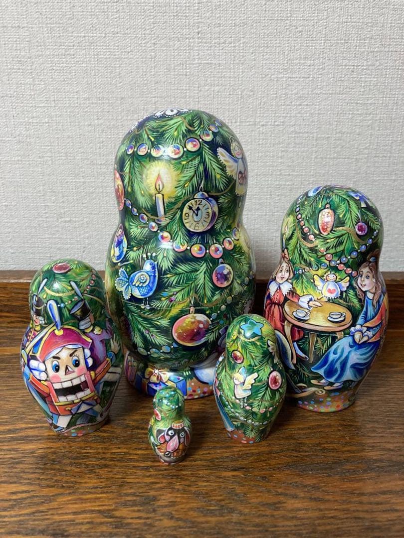 ロシア雑貨☆くるみ割り人形 マトリョーシカNutcrackerミラ作