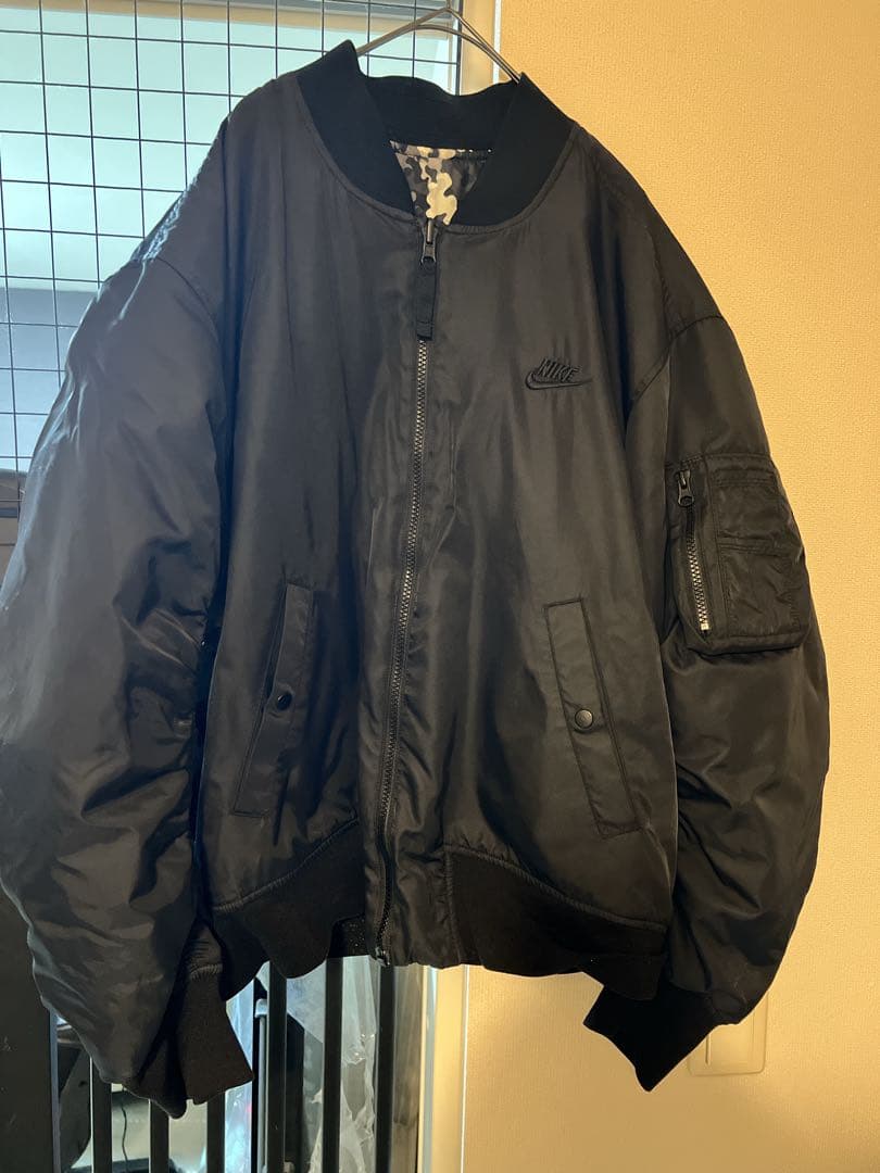 美品　NIKE　MA-1　ボンバージャケット XL　リバーシブル　ブラック　迷彩