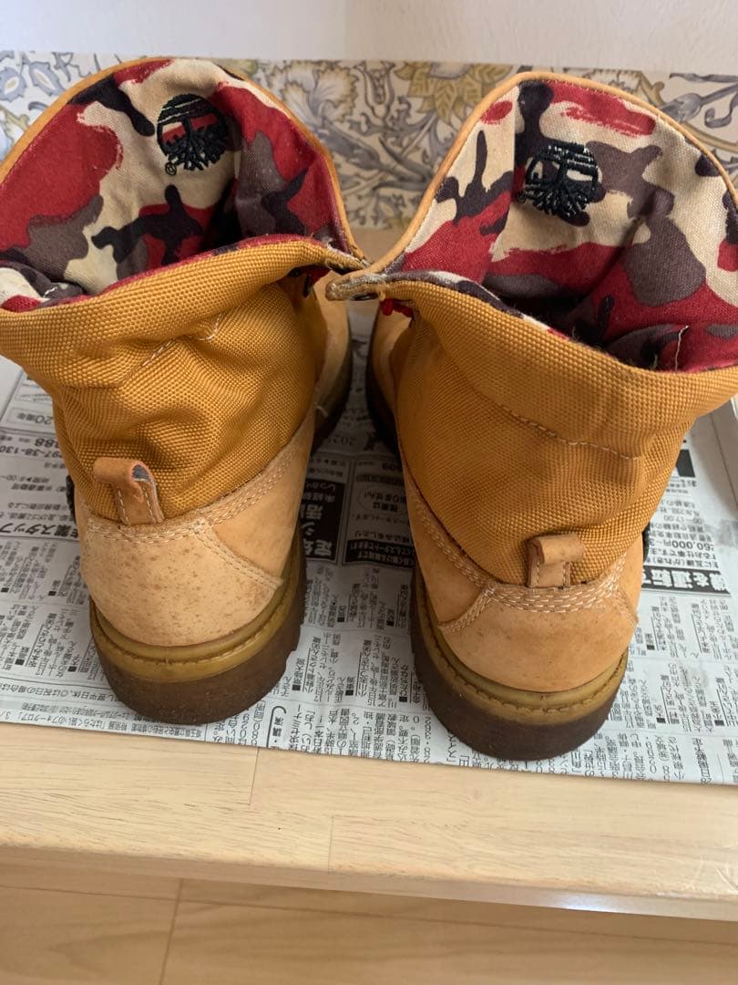 迷彩内装 ベージュ ミリタリーブーツ