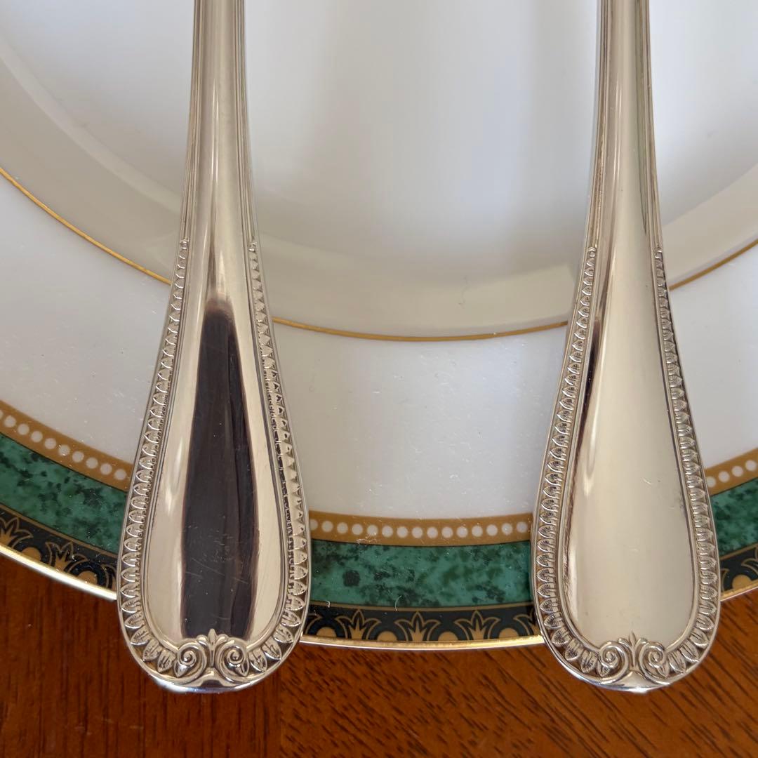 【パリオーダー　美品】クリストフルシルバー★リュバン★サラダサービング2本セット