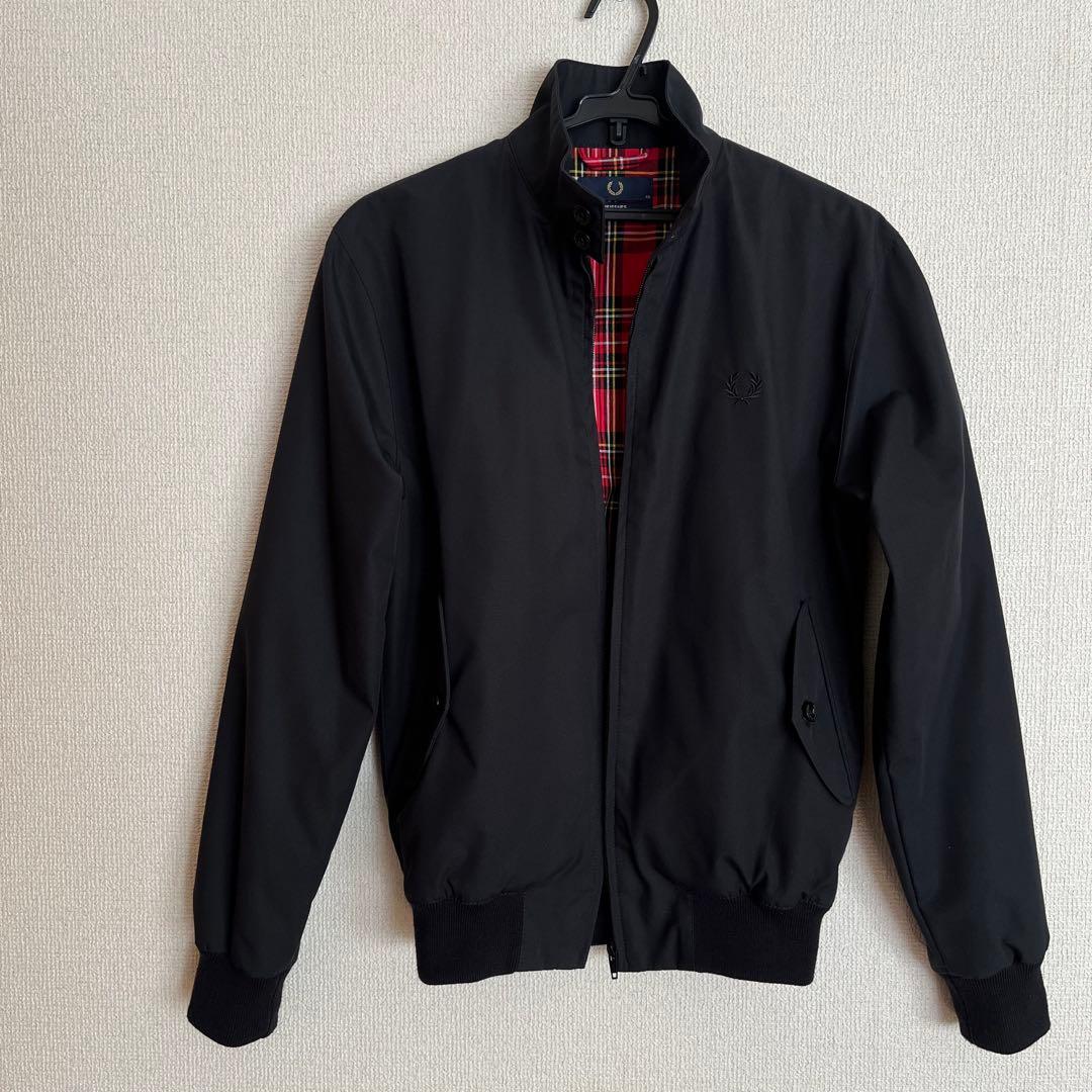 【送料無料】FRED PERRY ハリントン ジャケット 英国製 XS ブラック