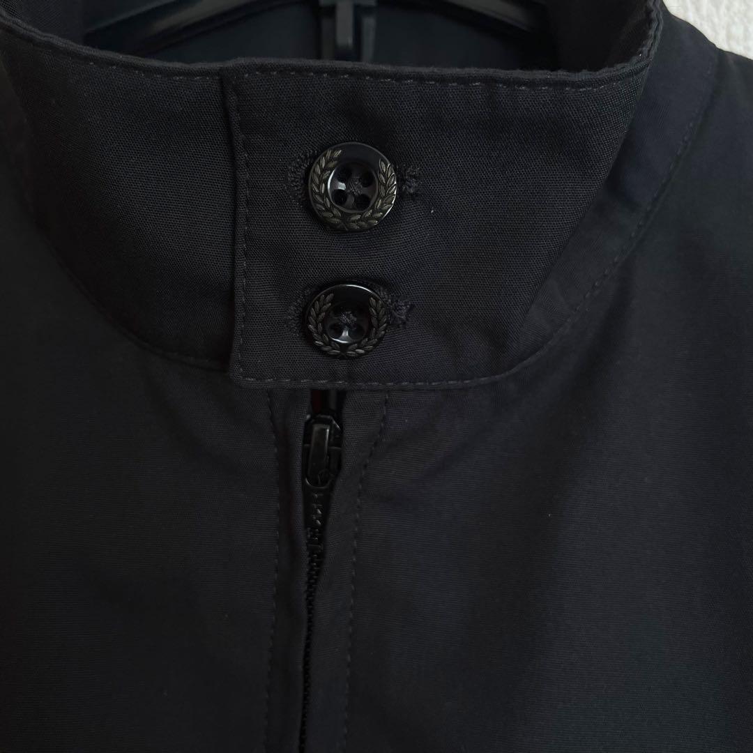 【送料無料】FRED PERRY ハリントン ジャケット 英国製 XS ブラック