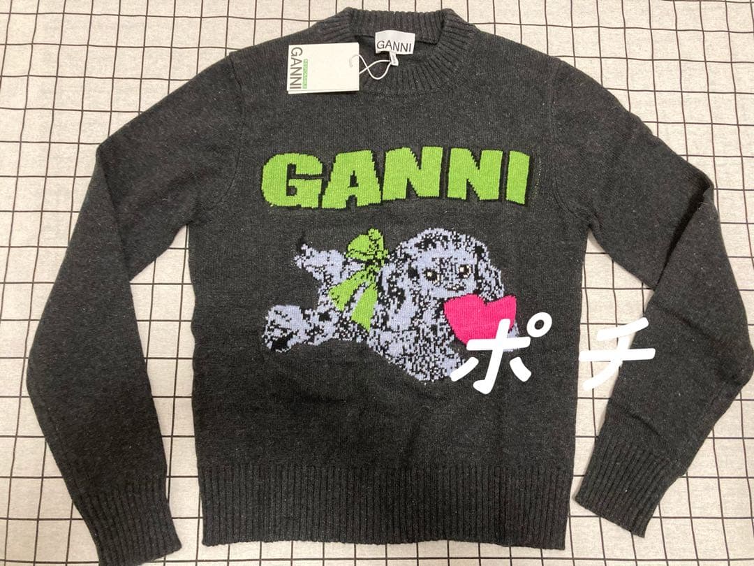 GANNI アニマルプリント ニットセーター