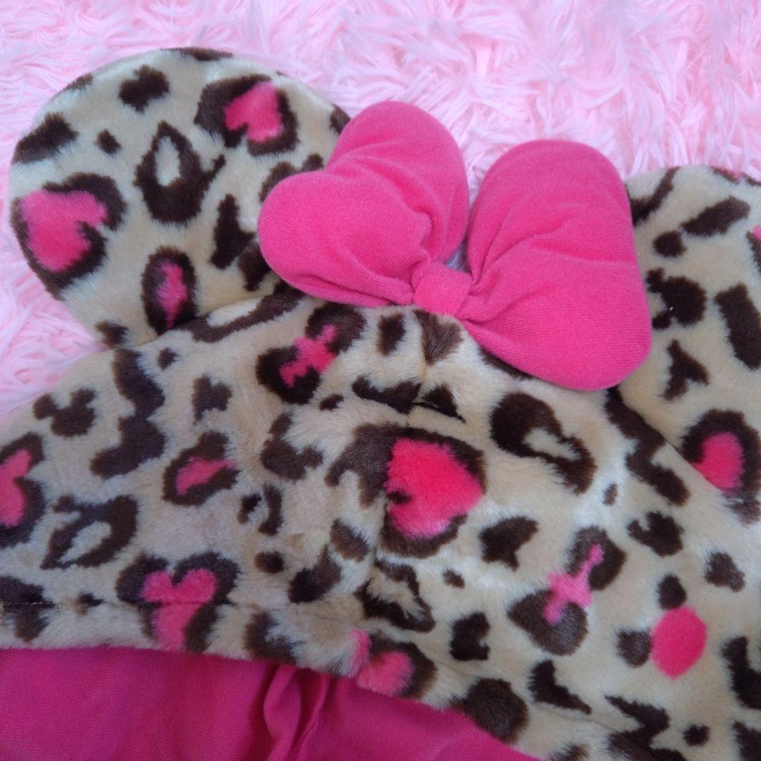 ミニー・マウス ヒョウ柄帽子とスカーフセット