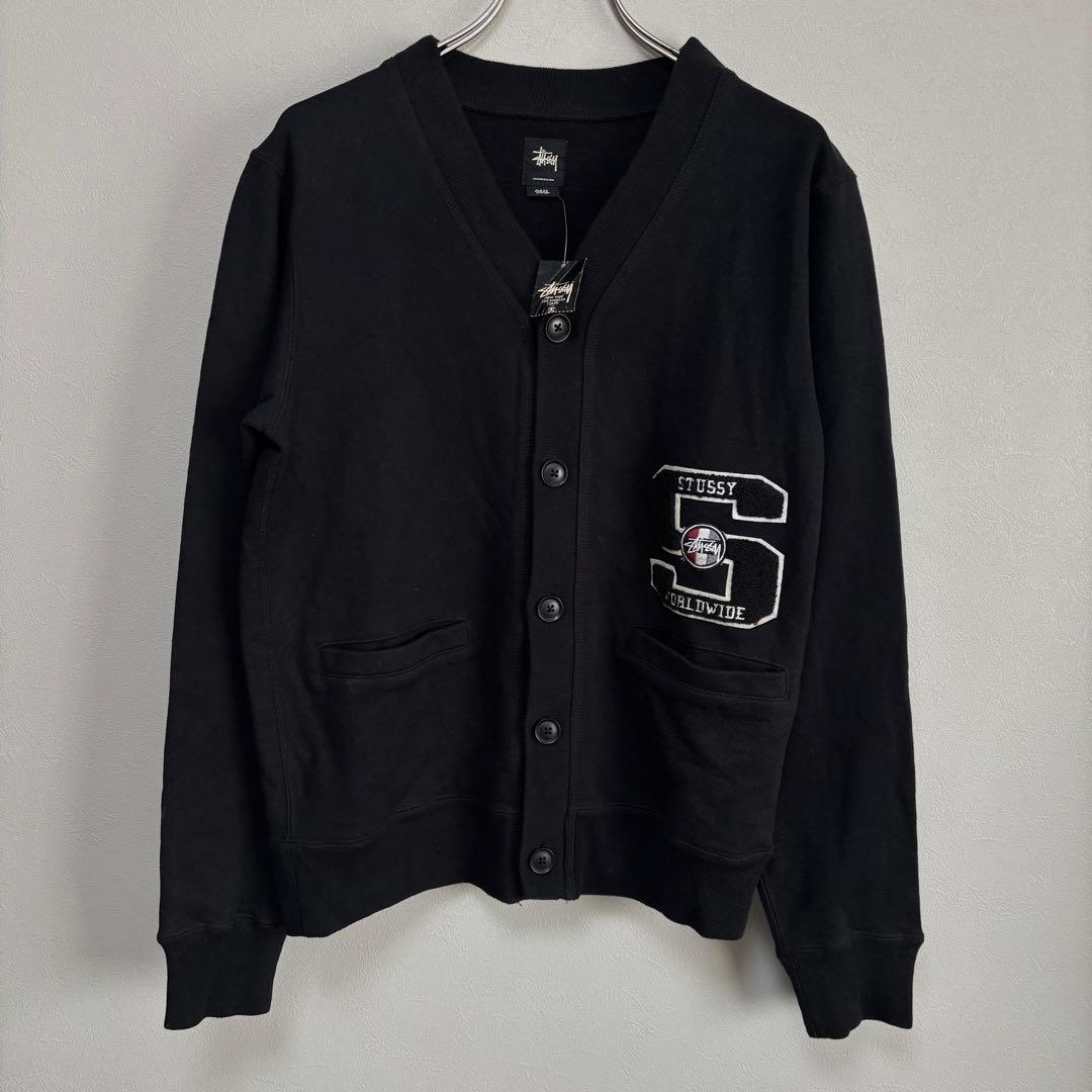 新品 タグ付きstussy ステューシー カーディガン トレーナースウェット S