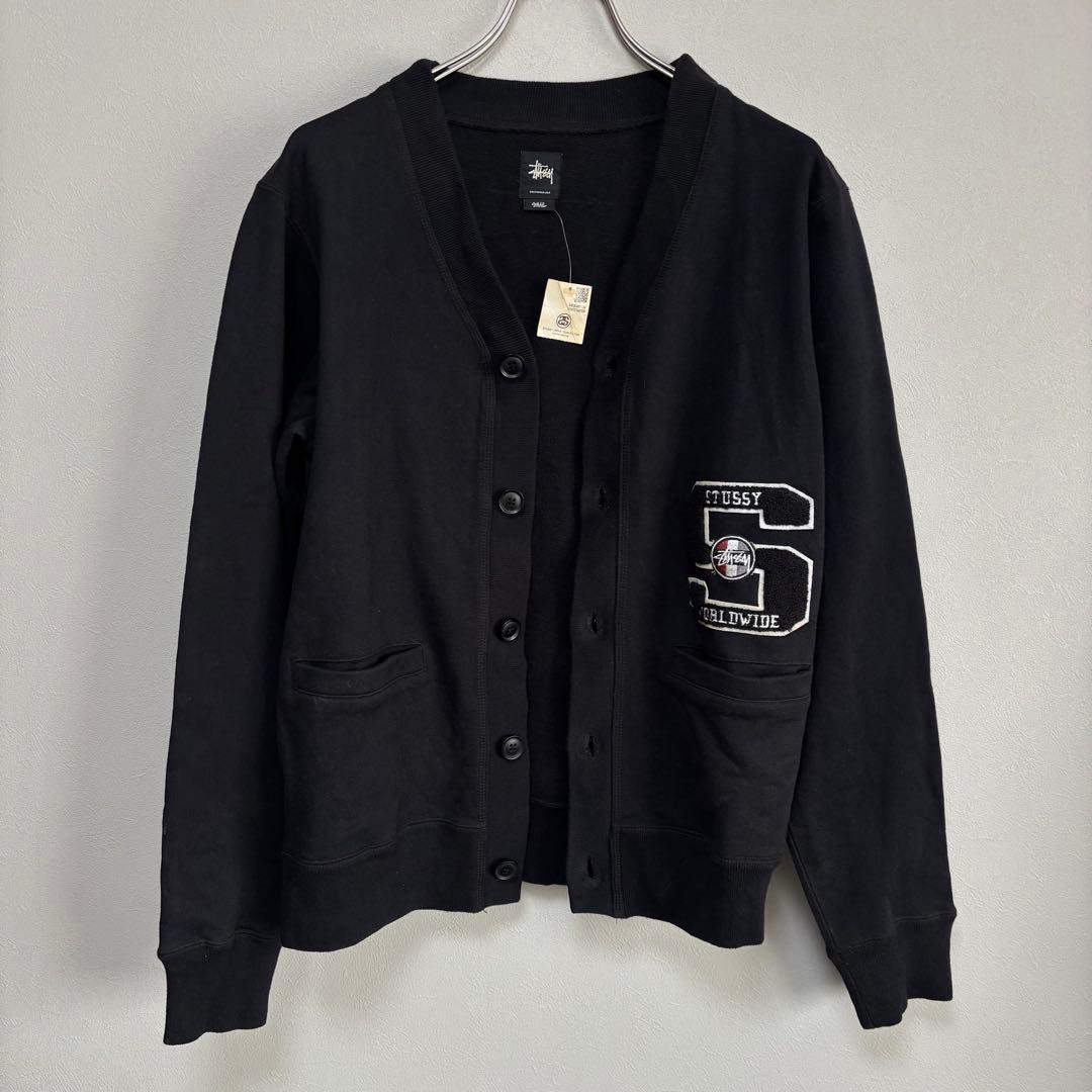 新品 タグ付きstussy ステューシー カーディガン トレーナースウェット S