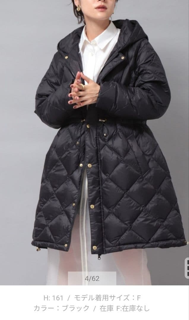 新作【TAION/タイオン】別注ミドル丈Aラインフードダウン【完売品】