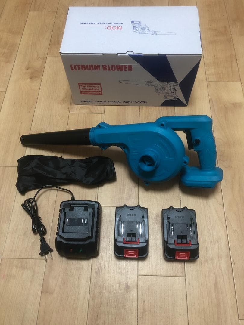 一台二役 ブロワー /大容量(21V,4000mah)バッテリー2個付き/送風機