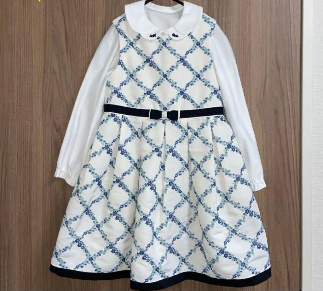 美品　組曲　刺繍ワンピース　3点セット120cm