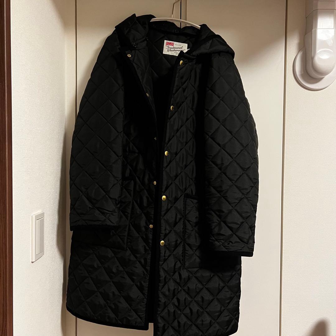 Traditional Weatherwear ブラック キルティングコート