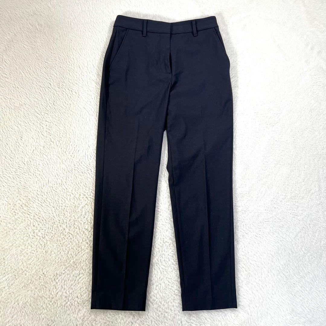 美品✨プラステ ノーカラージャケット パンツスーツ セットアップ ネイビー XS