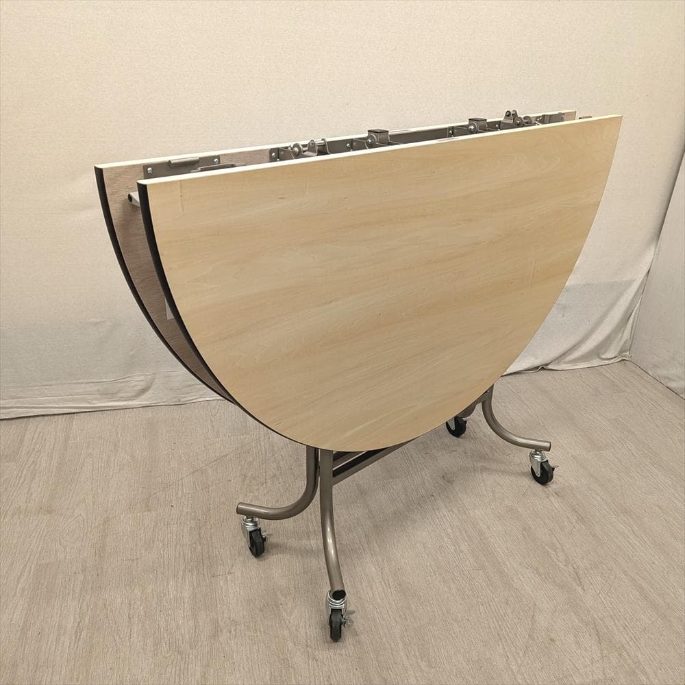 美品　直径150　フライトテーブル　折り畳み　円テーブル　会議　レセプション　A