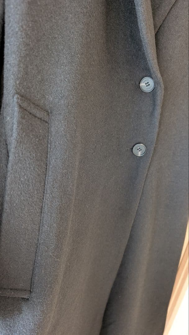 crewre アジャスタブルウールロングコート ink black サイズ3