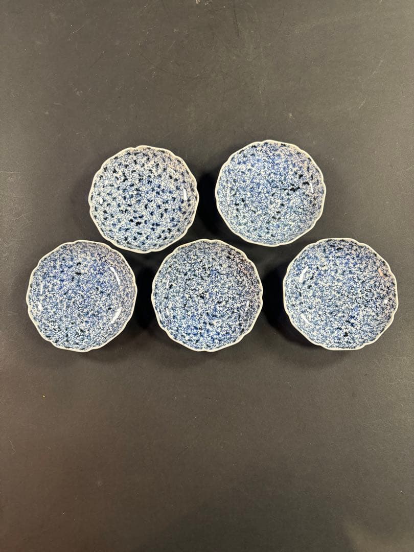 150 伊万里　古伊万里　花唐草　唐草　小皿　5枚