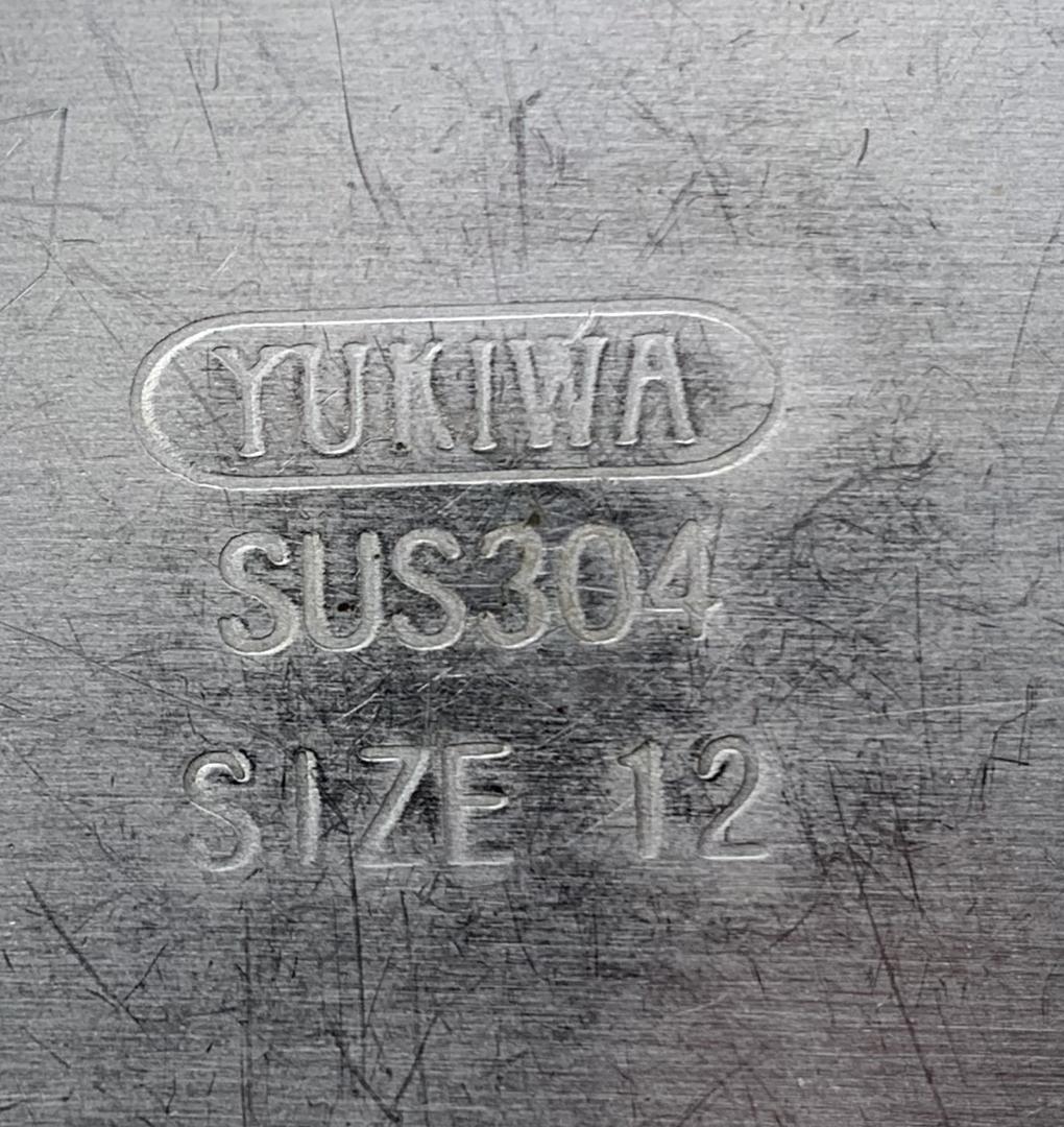 ユキワ 18-8ステンレス 角深型キッチンポット 5個セット 手・目盛・蓋付 ②