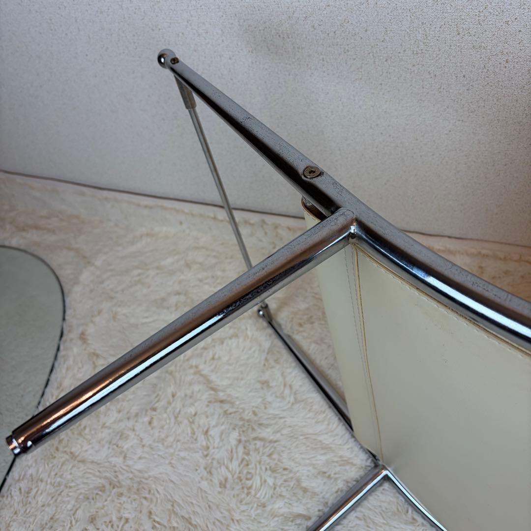 送料無料 ミッドセンチュリー スペースエイジ ガラステーブル 昭和レトロ