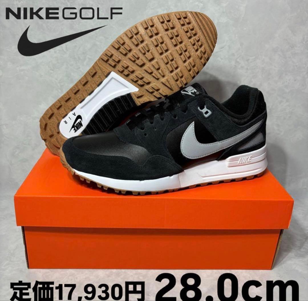 【美品】ナイキ エア ペガサス 89 ゴルフ ブラック ホワイト ガム 28.0