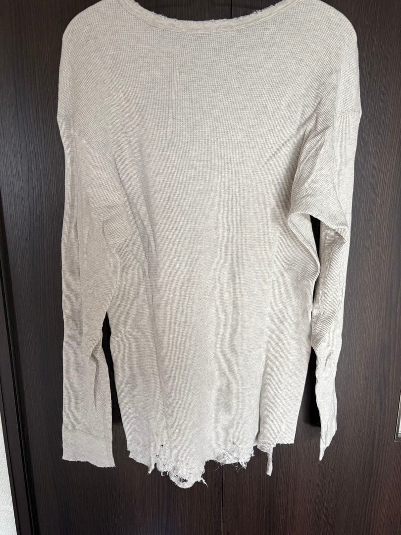ANC-GT37 ダメージワッフルクルー長袖Tシャツ サイズ2