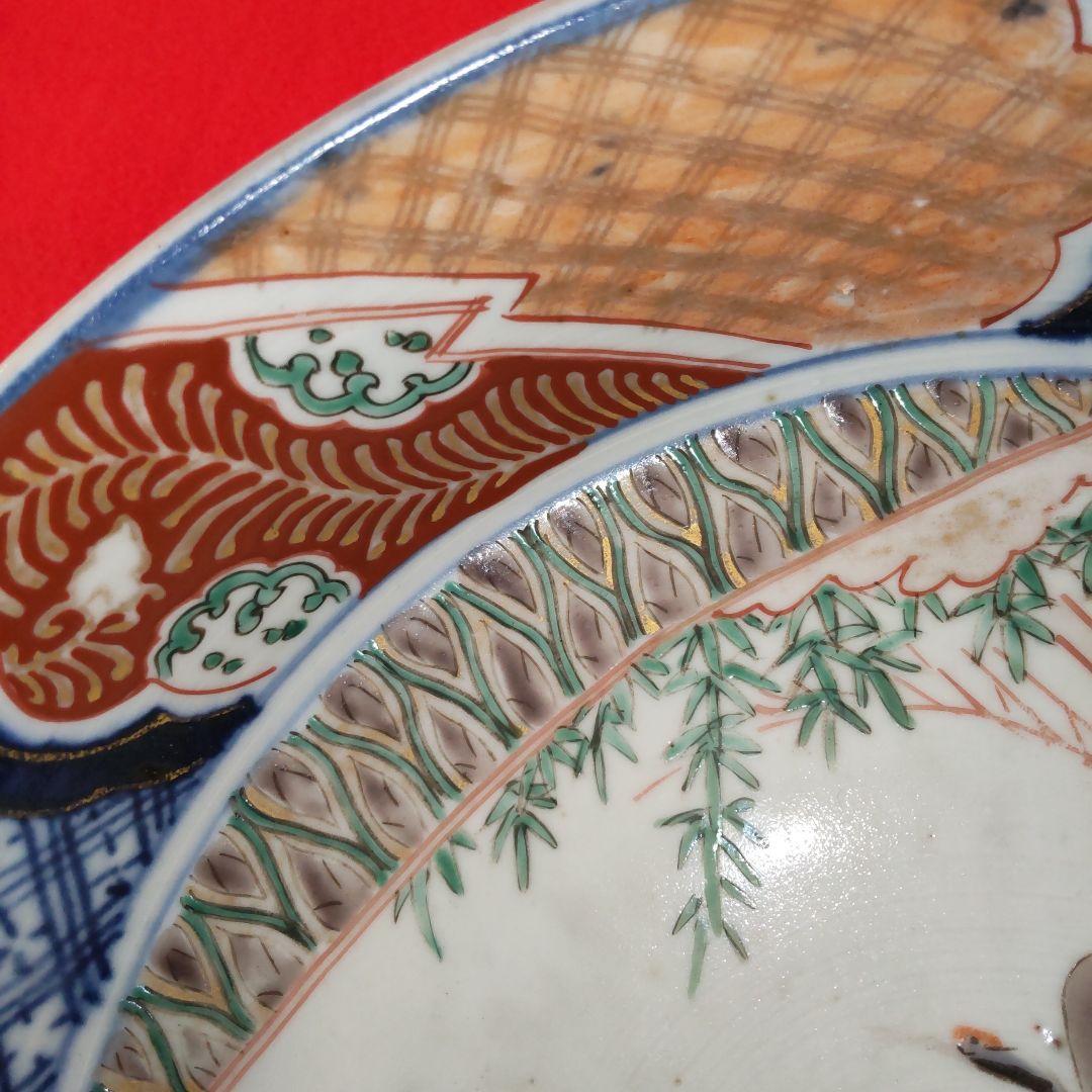 江戸後期～明治伊万里竹梅夫婦鶴独楽鉢