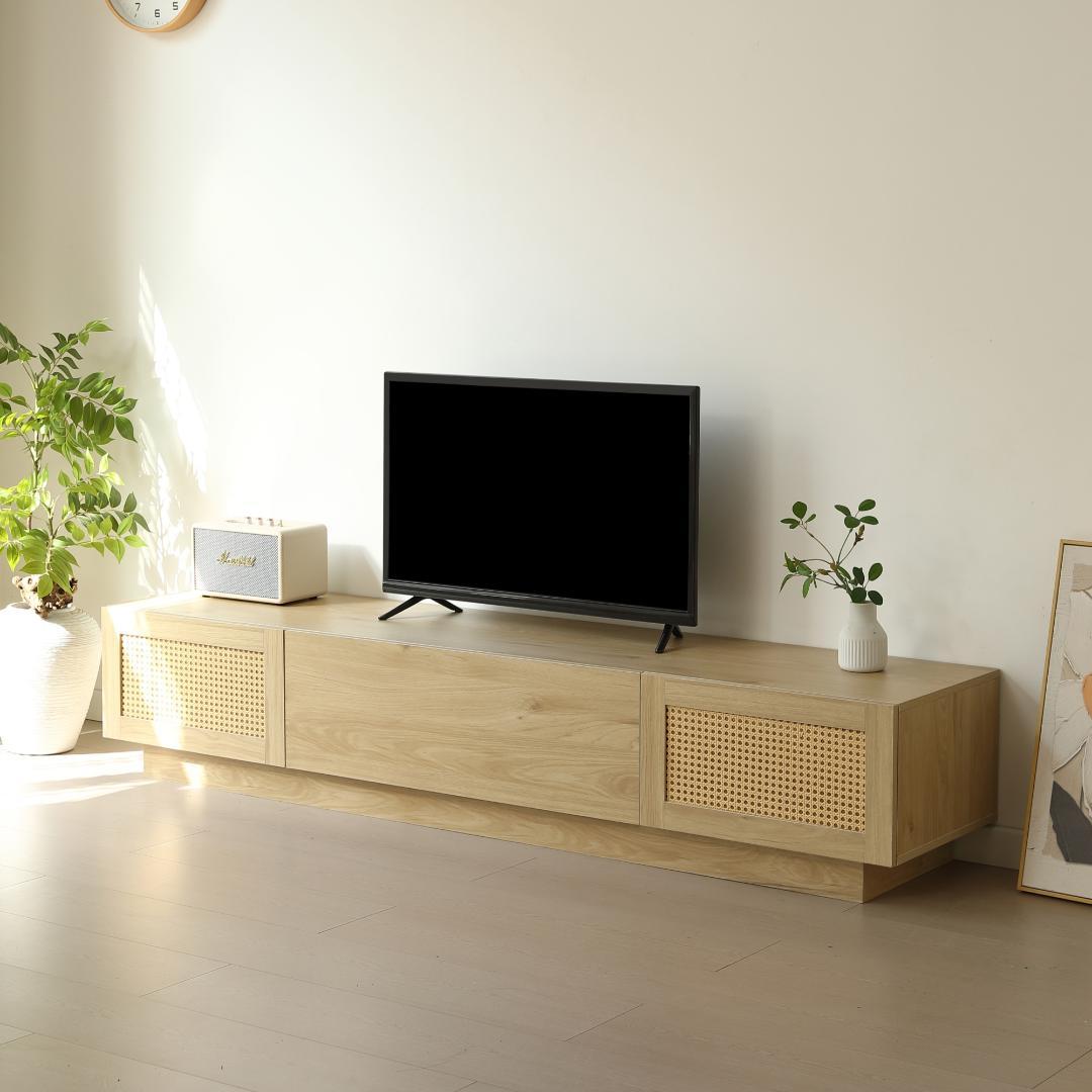 【幅180cm】テレビ台 ローボード テレビボード ラタン 北欧 NATURAL