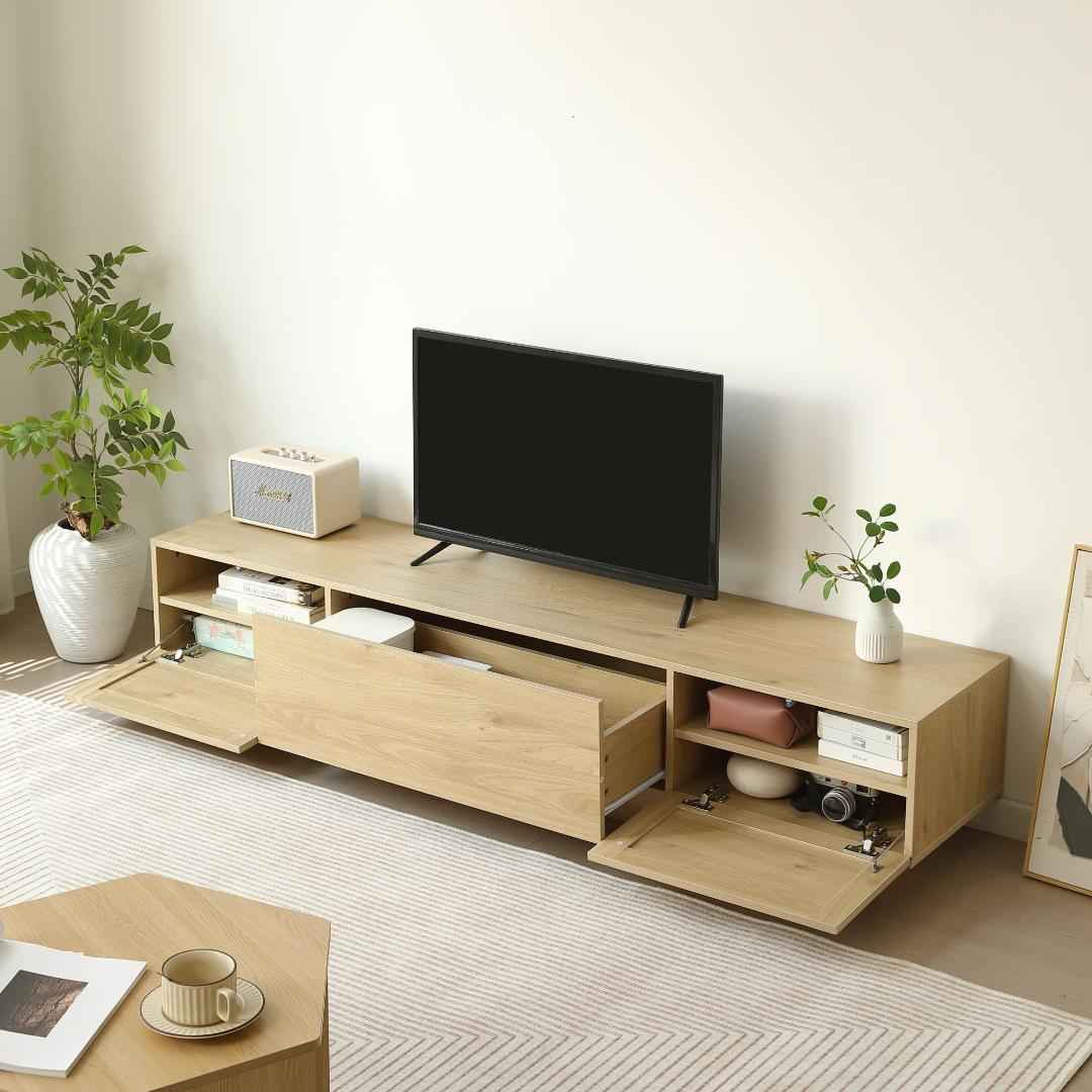 【幅180cm】テレビ台 ローボード テレビボード ラタン 北欧 NATURAL